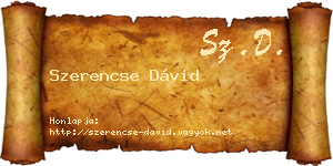 Szerencse Dávid névjegykártya