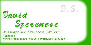 david szerencse business card